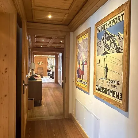 Luxurious Alpine Flat With Amenities Гштад